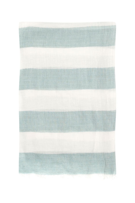 LINEN AND COTTON SCARF EMERALD 2