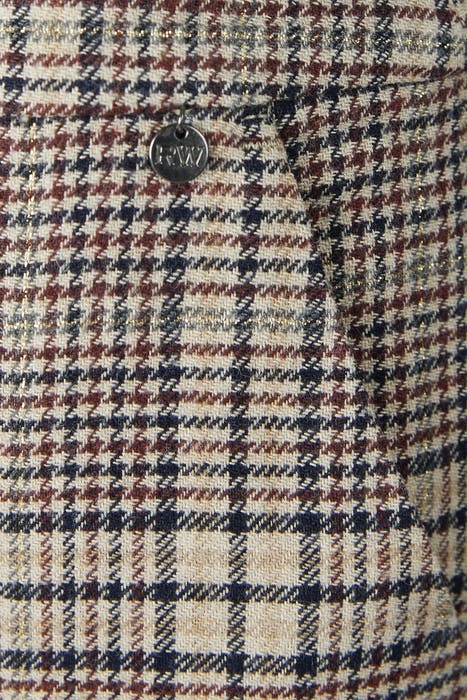 WIDE CHECKERED PANTS BLUE W90040 3