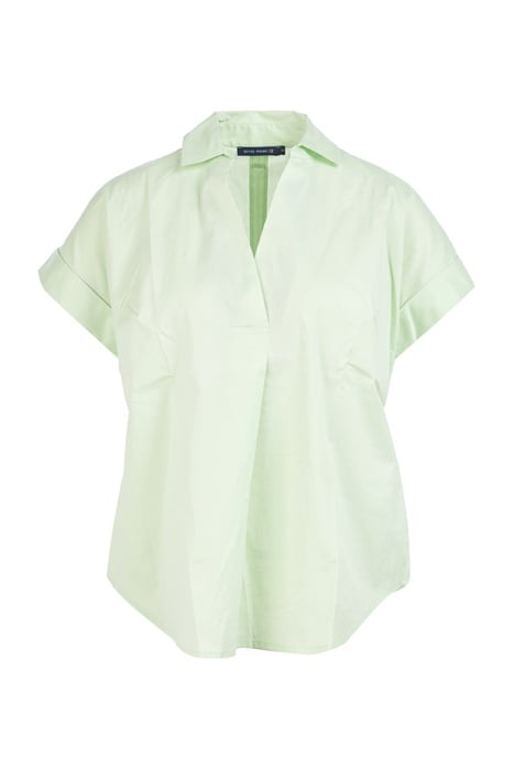 BACK PLEAT SS SHIRT GREEN 1