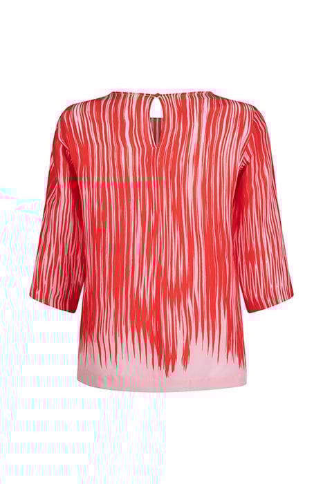 PRINTED DRAPEY TEE POPPY ABST 2