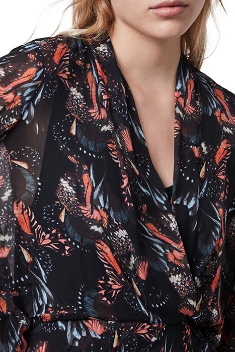 VALERO FLUTTER DRESS BLACK 2