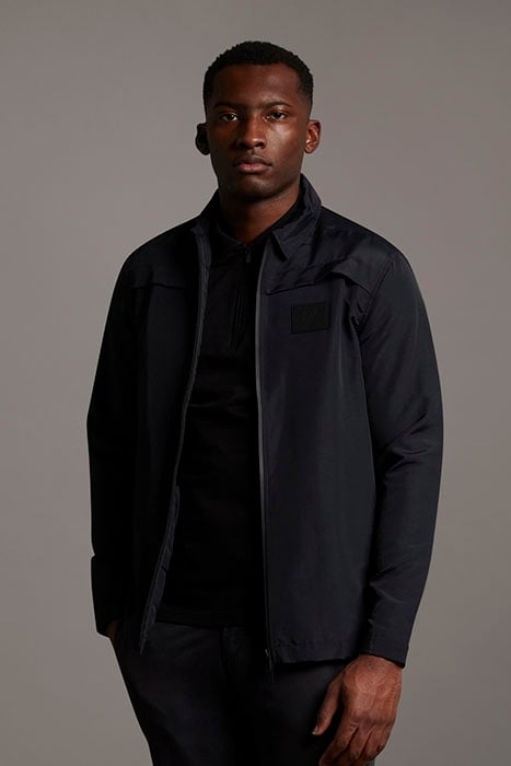 BLACK EAGLE YOKE DETAIL OVERSHIRT JET BLACK 1