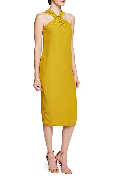 HILDA-HALTER BODYCON LIME BOTTLE GREEN 3