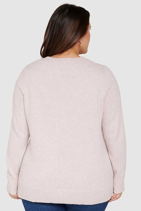 IVETTE CREW NECK CURVE JUMPER BLUSH 3