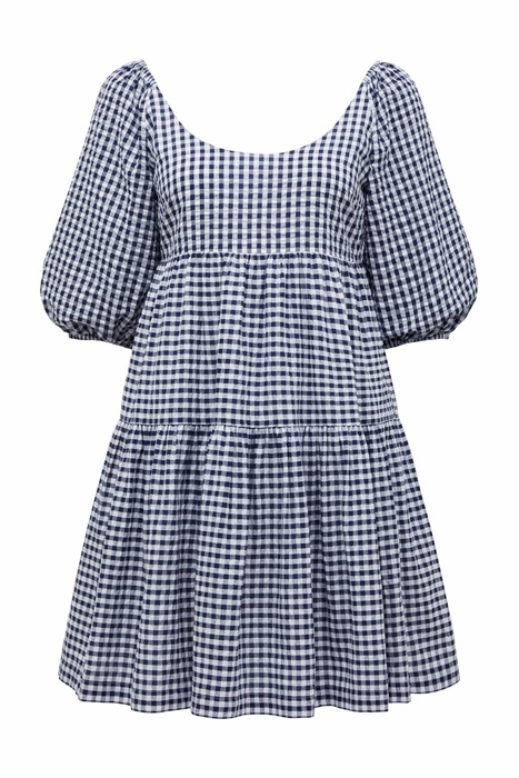 RUBI COTTON BABYDOLL DRESS BLACK & WHITE GINGHAM 1