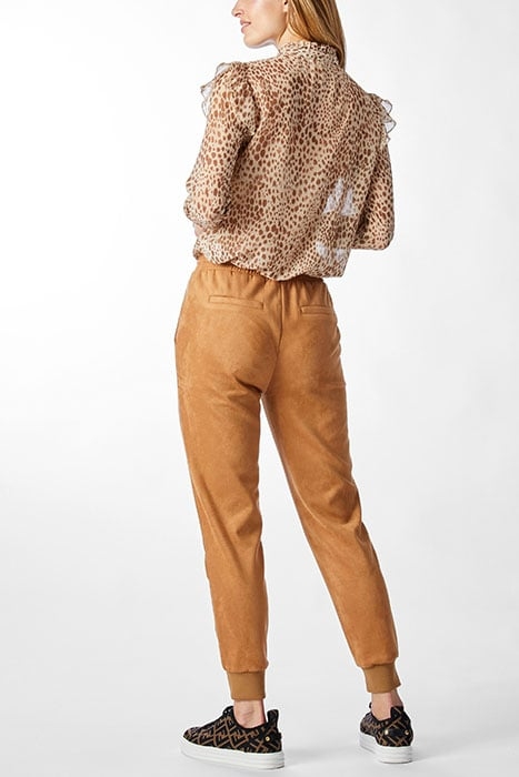 BLOUSE PRINTED WITH RUFFLES BEIGE 3