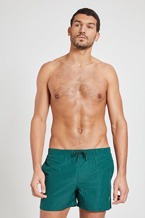 MEN SWIMSHORT SEERSUCKER PINE GREEN 4
