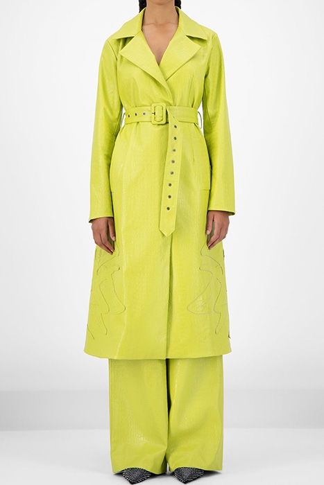 GREEN CROCO JEDOUN COAT 1