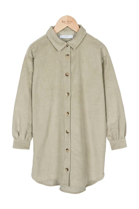 GIRLS RIB CORD DRESS SAND 1