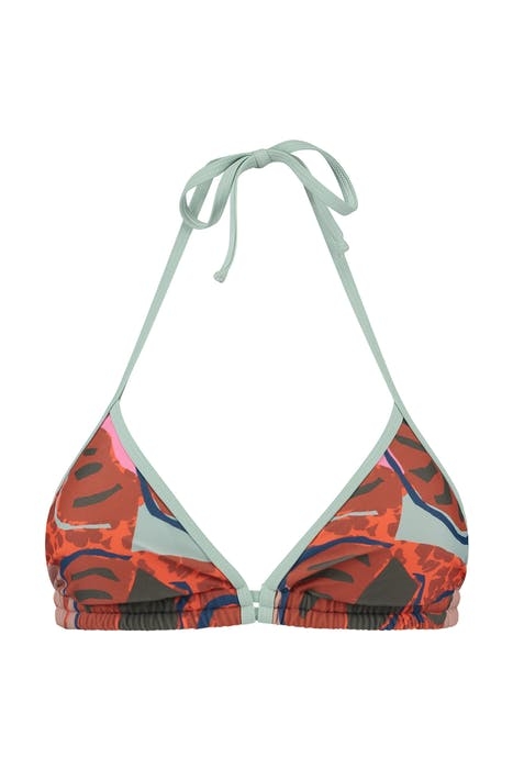 LADIES ABSTRACT LEAF LIZ TRIANGLE TOP MULTI COLOUR 3