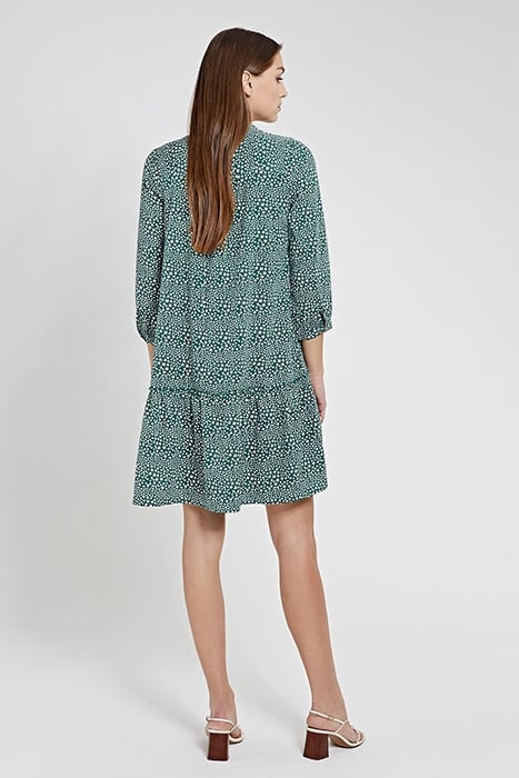 LADIES TUVALU DROP WAIST DRESS HUNTER GREEN 2