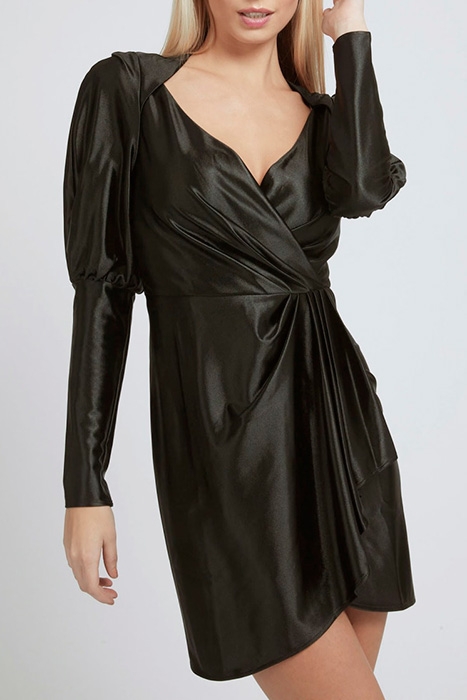 RUFFLED DRESS JET BLACK A996 1