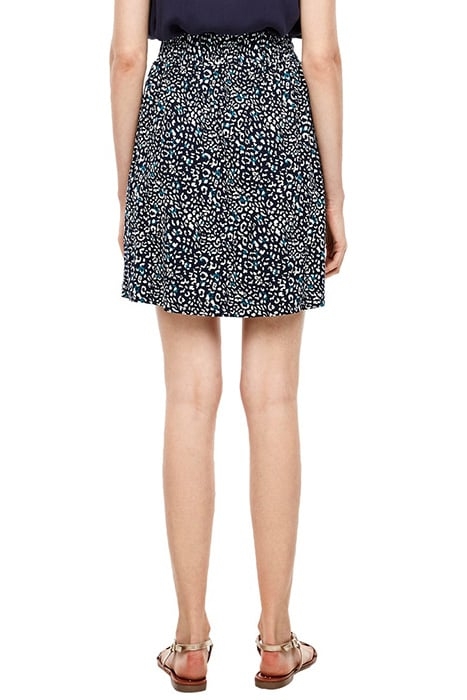 SKIRT SHORT WIDE RED LABEL DARK BLUE AOP 3
