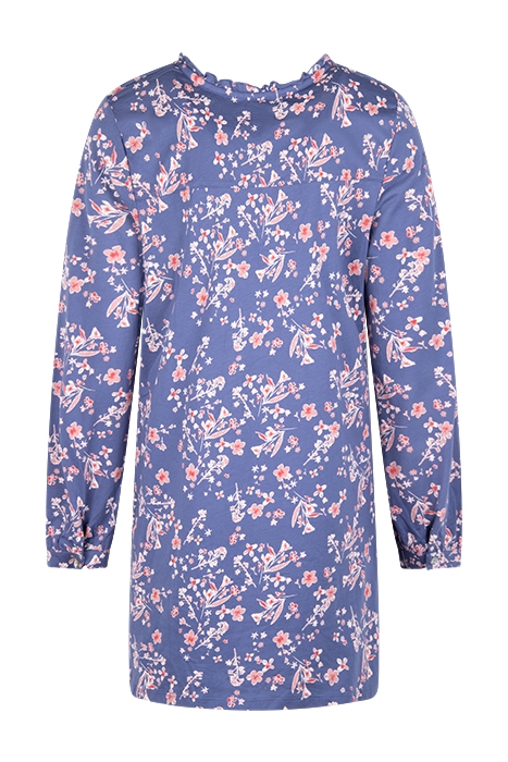 FRILL NECK JERSEY TUNIC BLUE MULTI 2