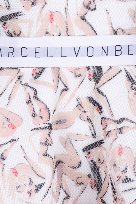 WOMENS MVB ICONIC SKATER DRESS PRINT / WHITE 3