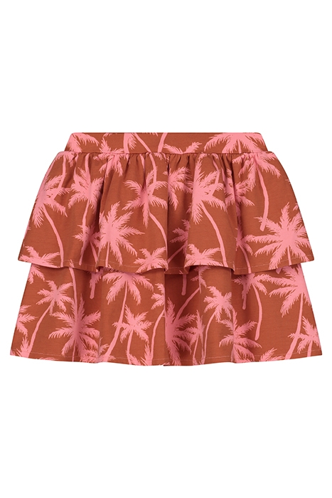 GIRLS NOSARA SKIRT VACATION PALM SPICE ROUTE BROWN 1