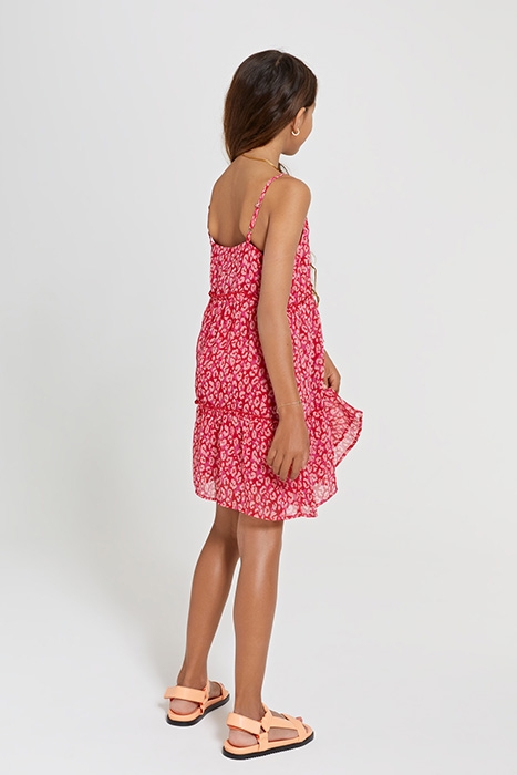 GIRLS JAKARTA DRESS TROPICAL TIGER CHILI RED 5