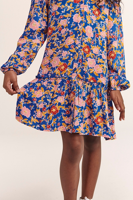 GIRLS TENERIFE DRESS MELTING FLOWER VICTORIA BLUE 5