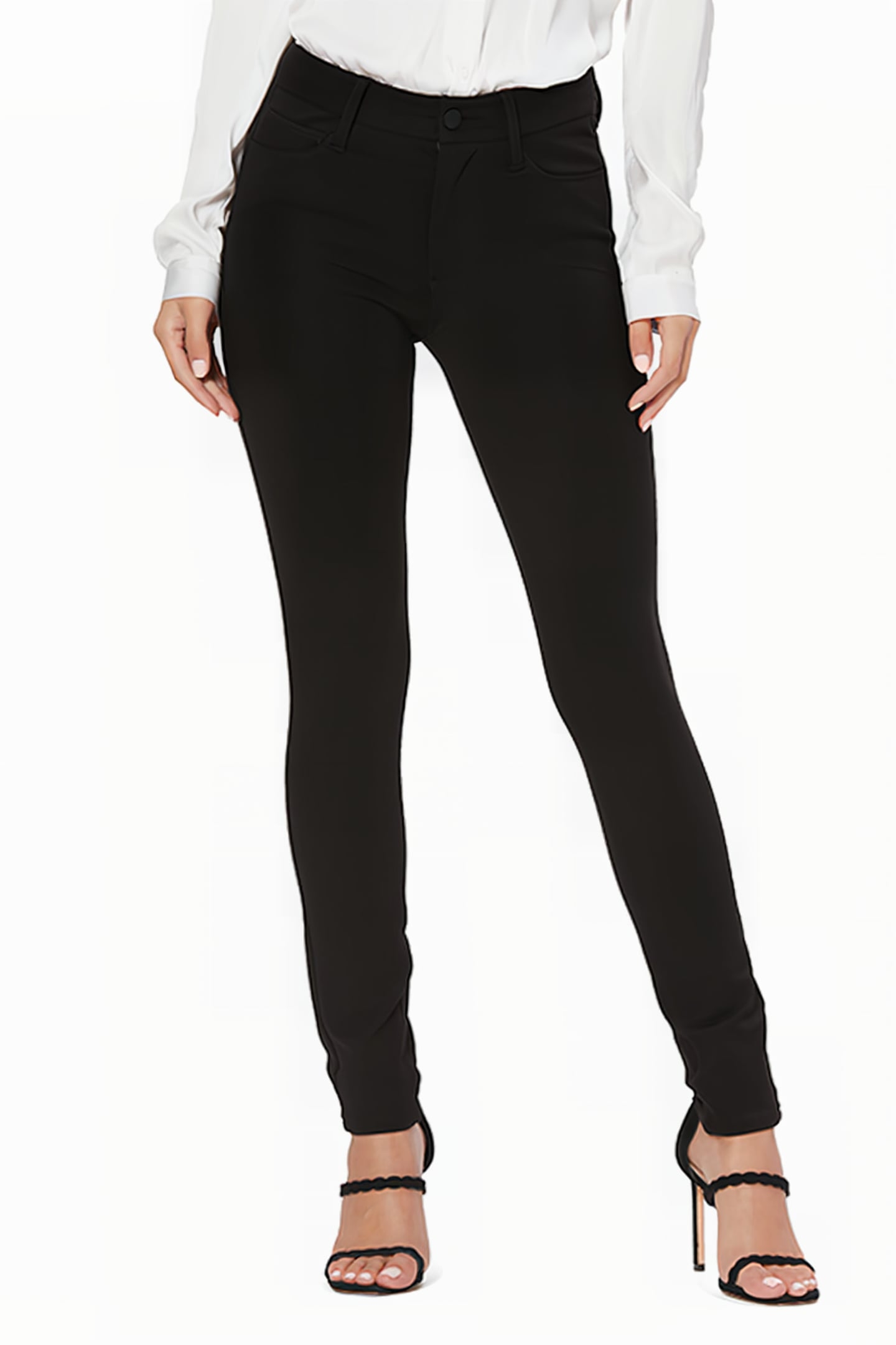 HOXTON ULTRA SKINNY PONTE PANT BLACK 1