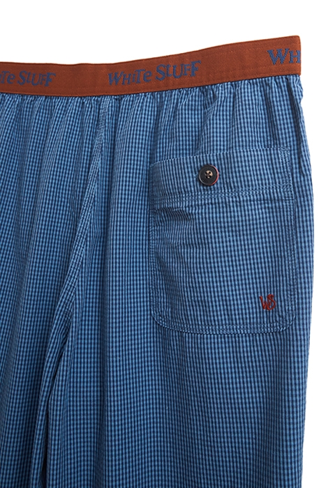 BARDON CHECK POPLIN PJ BOTTOM NAVY MULTI 5