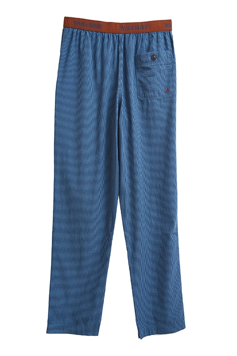 BARDON CHECK POPLIN PJ BOTTOM NAVY MULTI 6