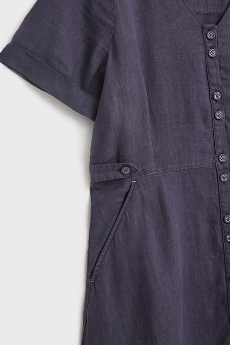 IVY LINEN MINI DRESS  PURPLE 5