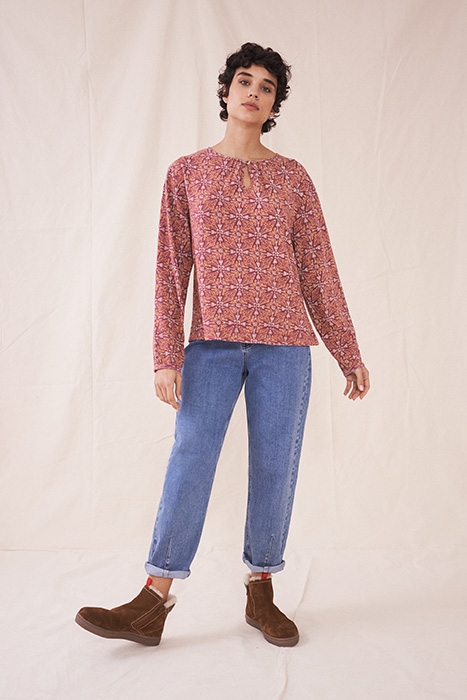 BEA JERSEY TOP PLUM MULTI 2