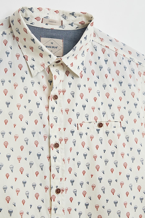 HOT AIR BALLOON PRINT SHIRT WHITE PRINT 5