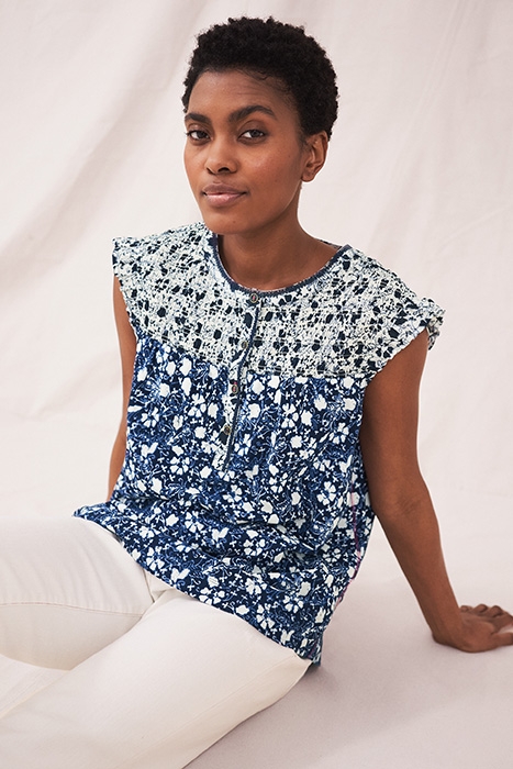 RIYA JERSEY TOP NAVY MULTI 2