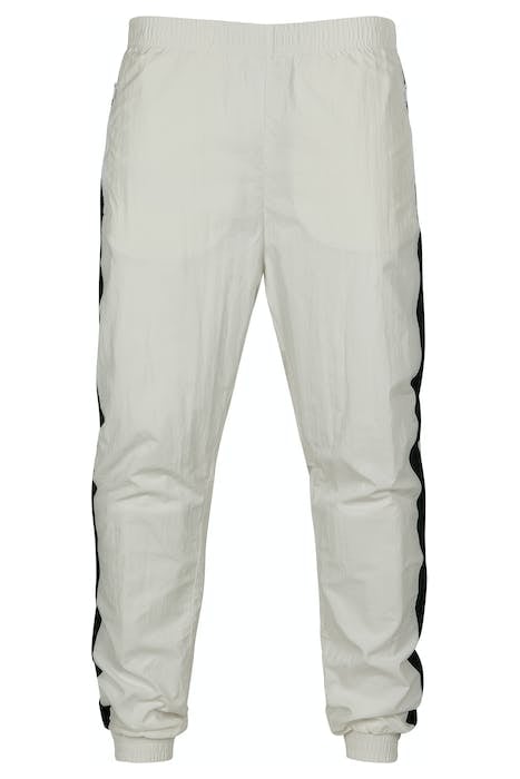 SIDE STRIPED CRINKLE TRACK PANTS WHT/BLK 1