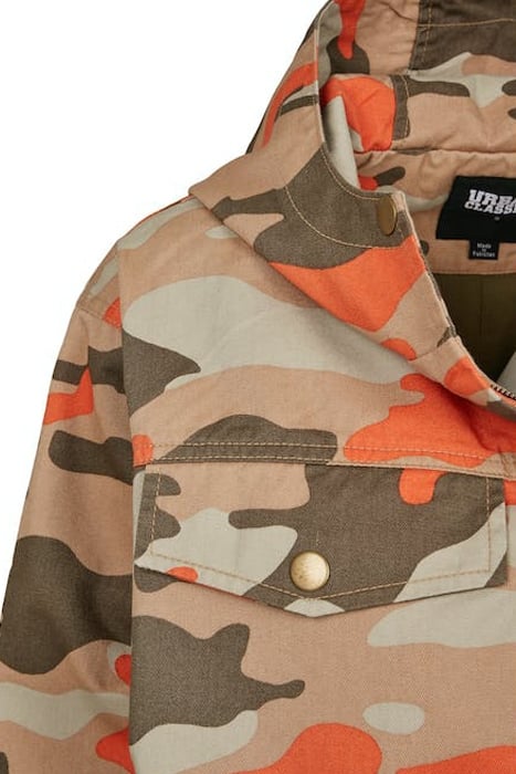 LADIES OVERSIZED CAMO PARKA JACKET BRICK CAMO 8