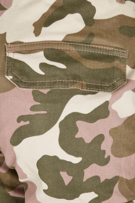 LADIES HIGH WAIST CAMO CARGO PANTS DUSKROSE CAMO 6