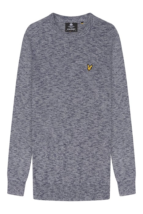 COTTON KNITTED CREW NECK JUMPER NAVY 5