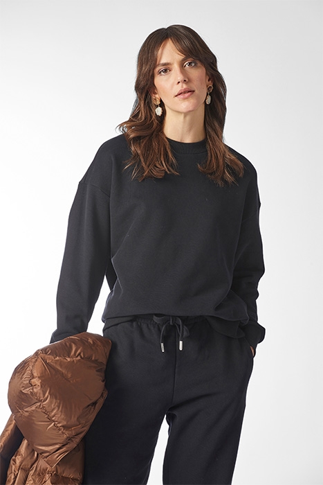 ORGANIC FELPA CREW BLACK 2