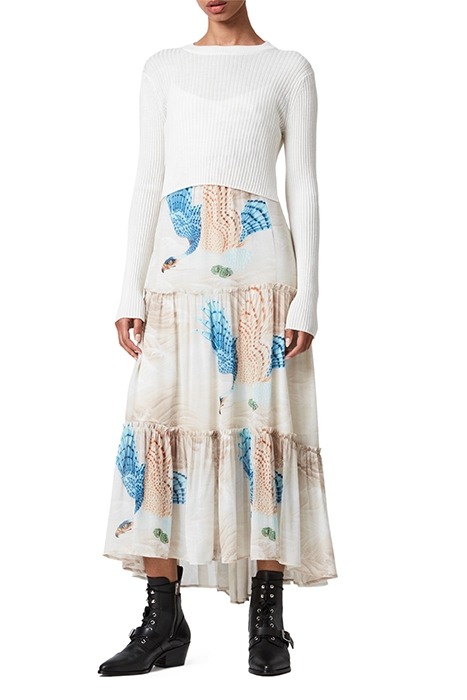 TILLY SWOOP DRESS ECRU WHITE 2