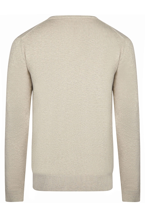 V-NECK COTTON/NYLON/MERINO WHITE PEPPER 2