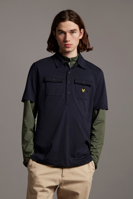 TWO POCKET POLO SHIRT DARK NAVY 1