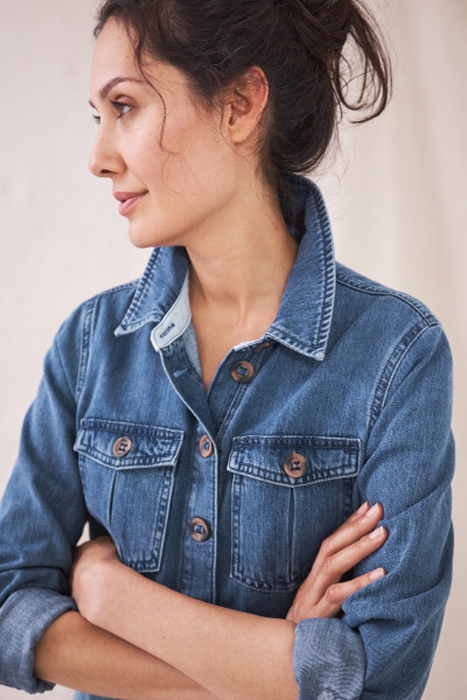 BLAIR DENIM SHIRT MID DENIM 2