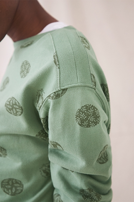 SPOT LOOP BACK TUNIC GREEN MULTI 4