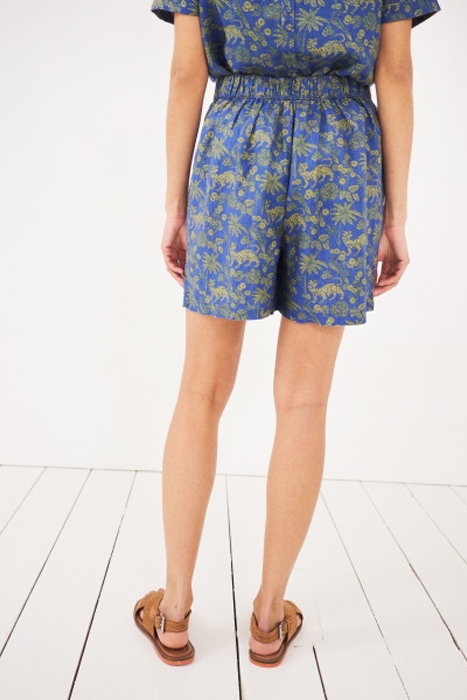 HAYLEY LINEN SHORTS BLUE PRINT 3