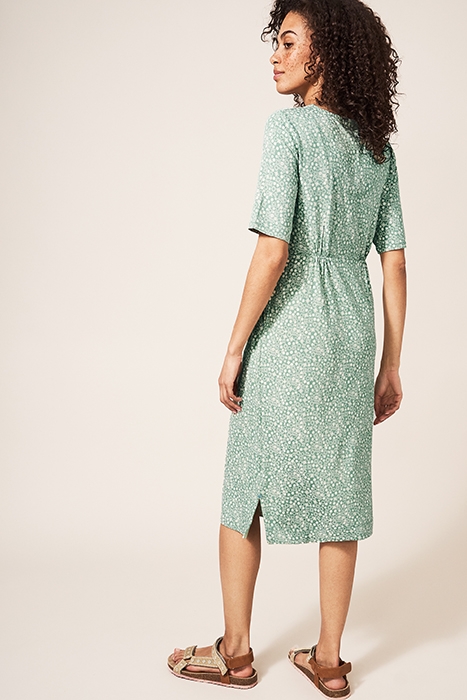 KARA ECO VERO JERSEY DRESS GREEN PRINT 3