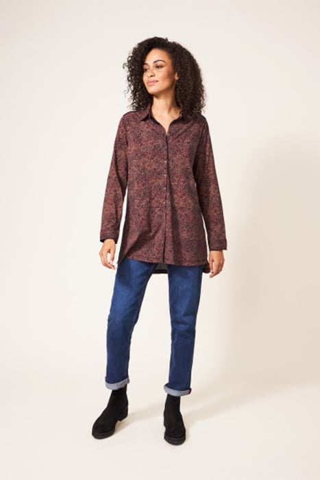 LOTTIE LONGLINE MIX SHIRT NAVY MULTI 3