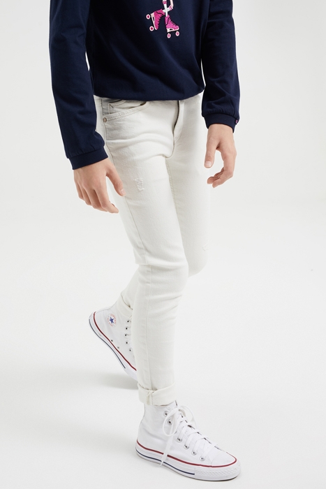 MEISJES SUPER SKINNY FIT JEANS MET STRETCH WHITE 2