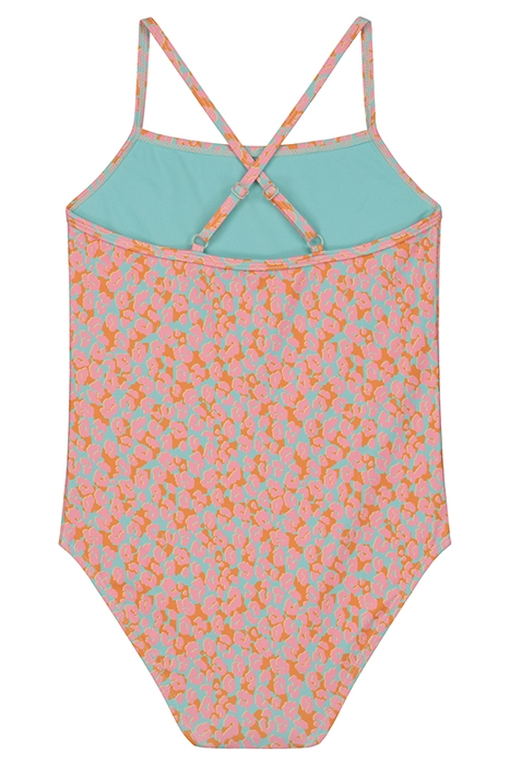 GIRLS LOIS SWIMSUIT TROPICAL TIGER AQUA SKY BLUE 2