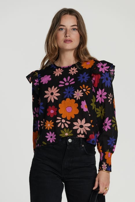 LADIES SAN MARINO BLOUSE RETRO FLOWER 7