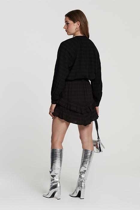 LADIES PLYMOUTH BLOUSE TASMANIA STRIPE BLACK 3