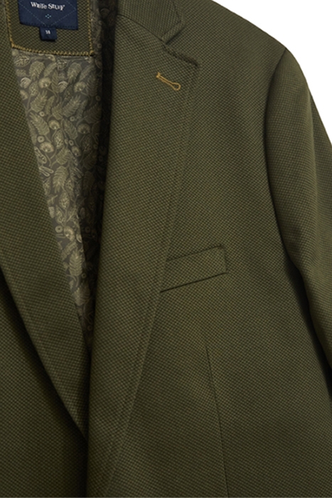 YORK TEXTURE COTTON BLAZER KHAKI GREEN 3