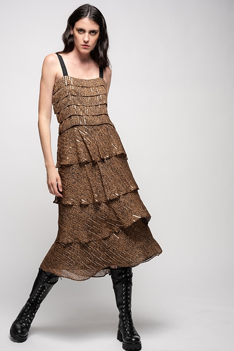 PREFERIRE ABITO GEO FIL COUPE BROWN/BLACK 1