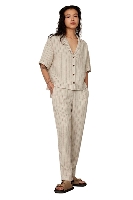 LOURDES LINEN STRIPE RED LINEN STRIPE RED 2