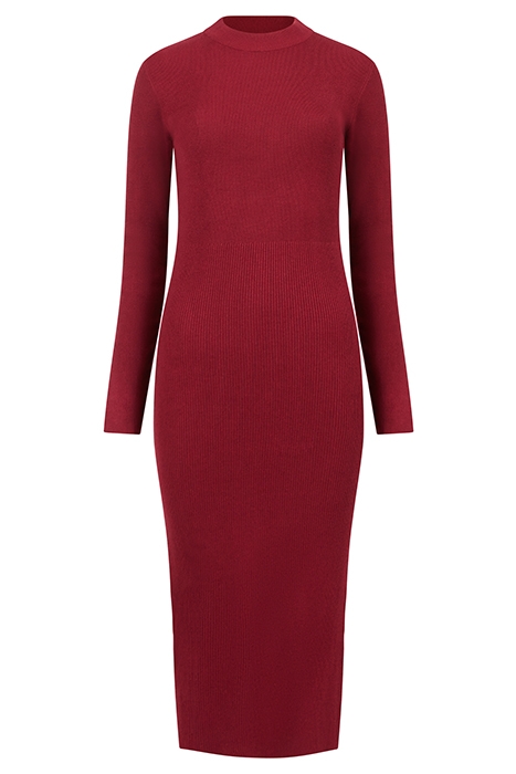 TURTLE RIB DRESS MID BERRY 1